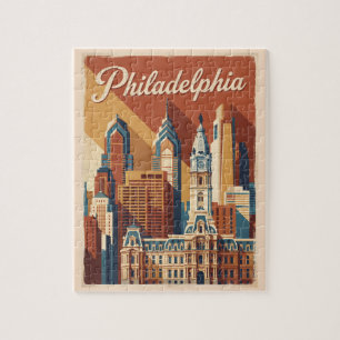Puzzle Filadelfia Pennsylvania Viaje Vintage