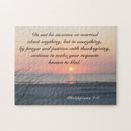 Puzzle Filipinas 4:6 No se preocupe Biblia