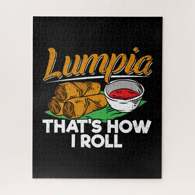 Puzzle Filipinas: Cita de comida filipina Lumpia (Vertical)