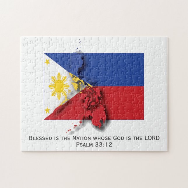 Puzzle FILIPINAS| Nación bendecida| BANDERA FILIPINO (Horizontal)