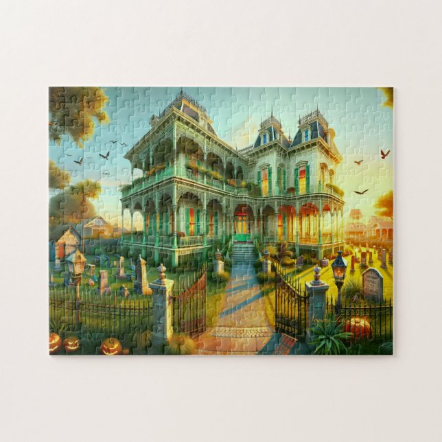 Puzzle Finca Embrujada "Raven's Roost" Crepúsculo Espeluz (Horizontal)