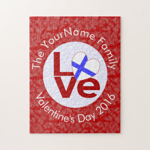 Puzzle Finlandia Bandera de AMOR Personalizada