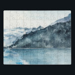Puzzle Fiordos de invierno<br><div class="desc">Fiordos de invierno II de Jennifer Paxton Parker. Fiordos acuáticos en un entorno sereno de tonos azules.</div>