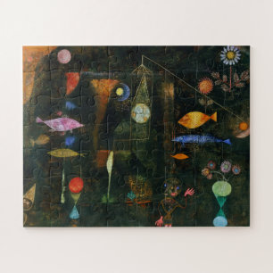 Puzzle Fish Magic, Paul Klee Abstract Art