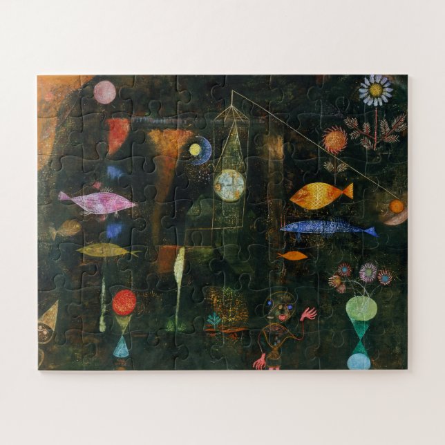 Puzzle Fish Magic, Paul Klee Abstract Art (Horizontal)
