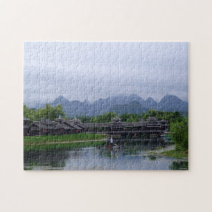 Puzzle Fisherman & Cormoran, China meridional/paisaje