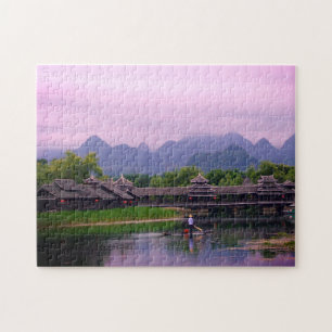 Puzzle Fisherman & Sunset - famosos paisajes /China