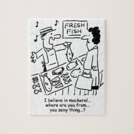 Puzzle Fishmonger canta sobre el Personalizado de Mackere