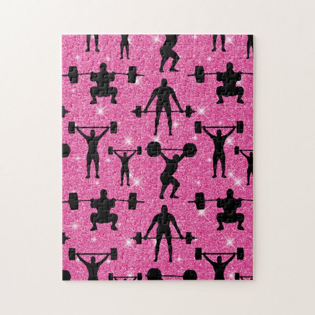 Puzzle Fitness Workout Gym Sport Purpurina Rosa (Vertical)