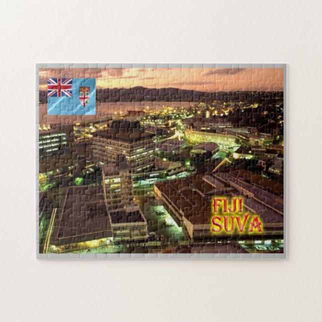 Puzzle Fiyi - Suva de noche - (Horizontal)