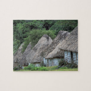 Puzzle Fiyi, Viti, casas de chozas tradicionales.