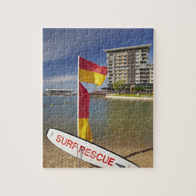 Puzzle Flags and surf rescue board (Vertical)