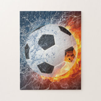 Puzzle Flamante Cojín decorativo de fútbol/baloncesto de 