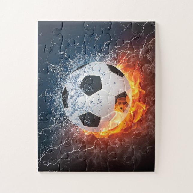 Puzzle Flamante Cojín decorativo de fútbol/baloncesto de  (Vertical)