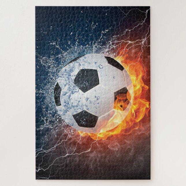 Puzzle Flamante Cojín decorativo de fútbol/baloncesto de  (Vertical)