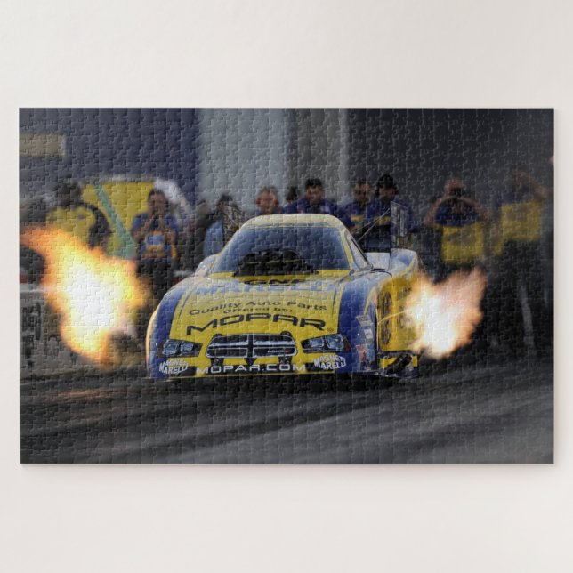 Puzzle Flamante Funny Car Drag Racer Sports (Horizontal)