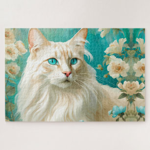 Puzzle Flame Lynx Point Siamese Retrato Art