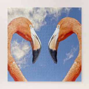 Puzzle flamenco del Caribe corazón de amor