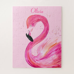 Puzzle Flamingo Bird Pink Nature Tropical Beach Summer