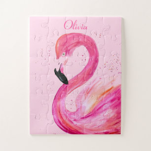Puzzle Flamingo Bird Pink Nature Tropical Beach Summer