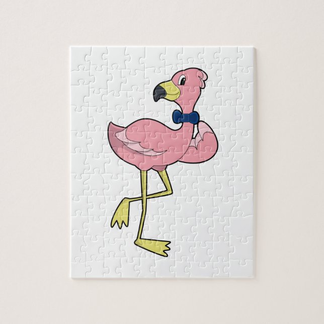 Puzzle Flamingo como Caballero con Tiempos (Vertical)
