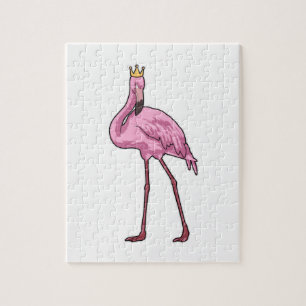 Puzzle Flamingo con corona