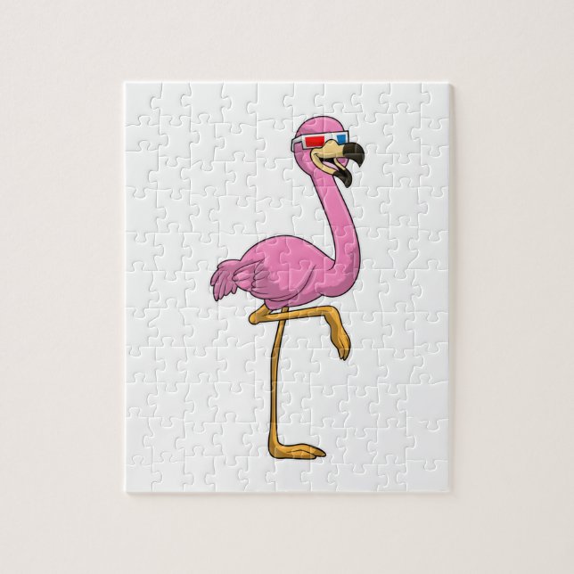 Puzzle Flamingo con gafas (Vertical)