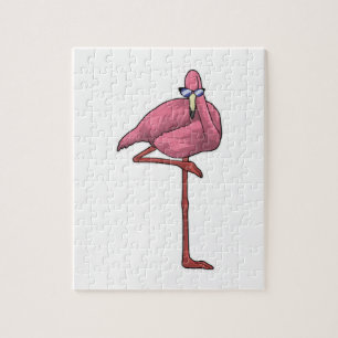 Puzzle Flamingo con gafas de sol