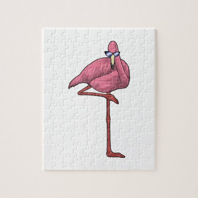 Puzzle Flamingo con gafas de sol (Vertical)