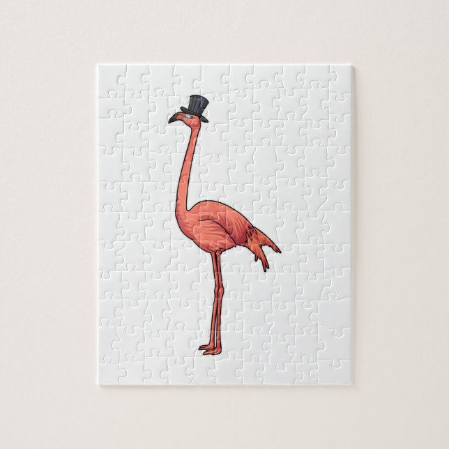 Puzzle Flamingo con Gorra (Vertical)