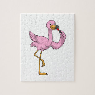 Puzzle Flamingo con lápiz labial