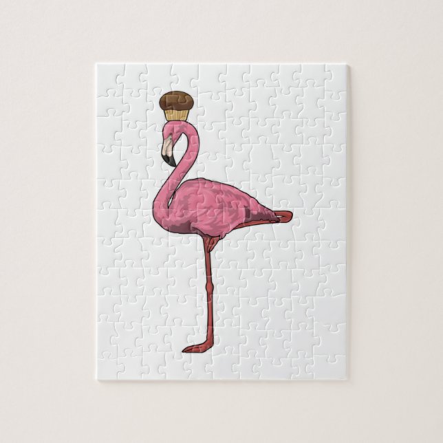 Puzzle Flamingo con Muffin (Vertical)