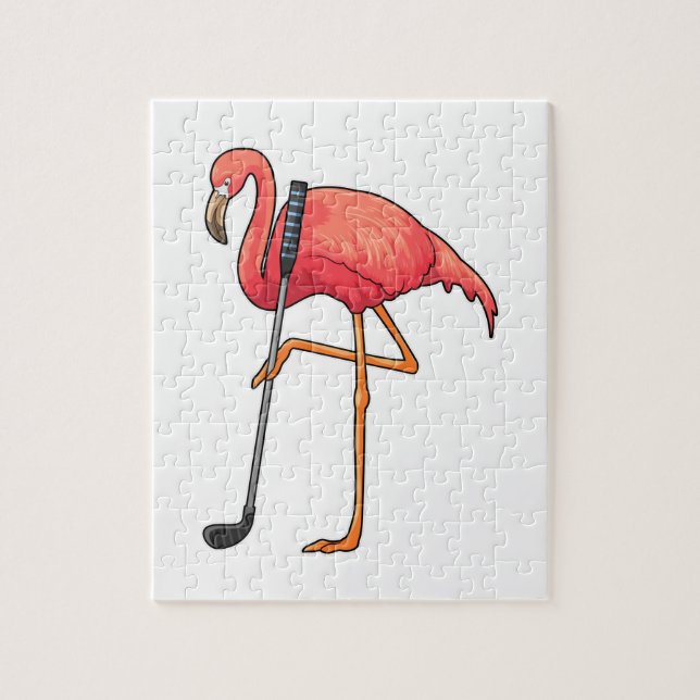 Puzzle Flamingo en el club de golf (Vertical)