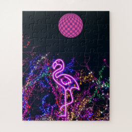 Puzzle Flamingo en el fiesta de baile.