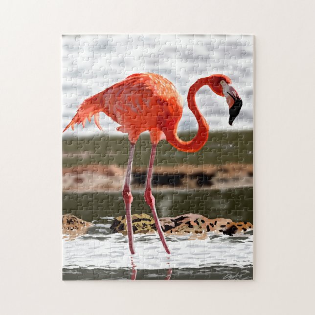 Puzzle Flamingo relajante (Vertical)