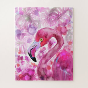 Puzzle Flamingo rosa en el mundo rosado - Hermosa tierra