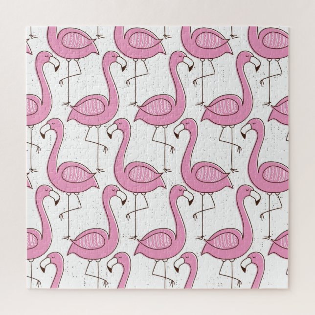 Puzzle Flamingos exóticos, diseño inmaculado. (Vertical)