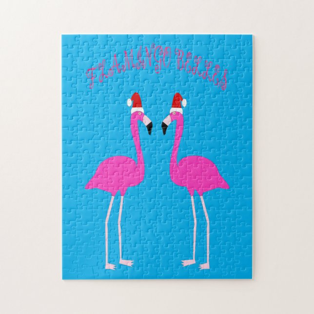 Puzzle Flamingos Lesbianas de Navidad Flamingo Belles (Vertical)
