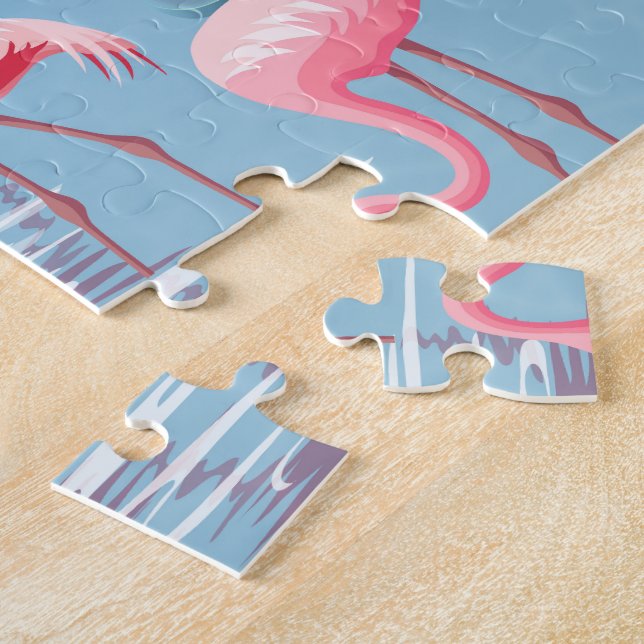 Puzzle Flamingos Patrón 1 (Lado)