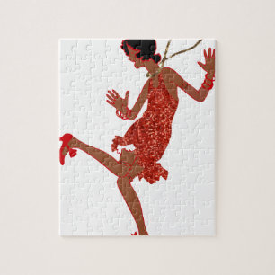 Puzzle flapor negro secuencial rojo