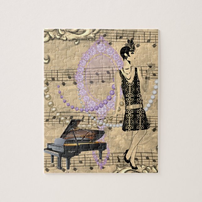 Puzzle Flapper Lady Music & Glamour (Vertical)