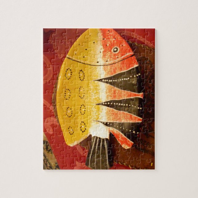 Puzzle flat yellow and red fish with black stripes.jpg (Vertical)