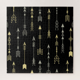 Puzzle Flecha étnica: diseño de patrón sin foco