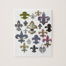 Puzzle Fleur De Lis Flor New Orleans Jewel Sparkle