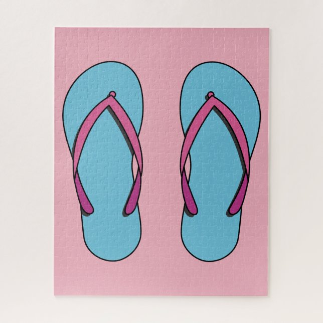Puzzle Flip Flops de playa (Vertical)