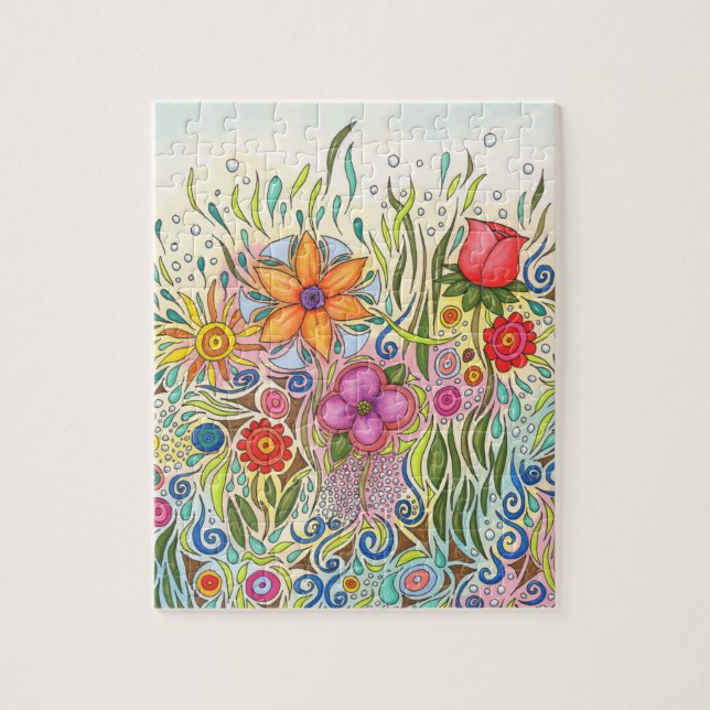 Puzzle Flor 12 Arte Jardín (Vertical)