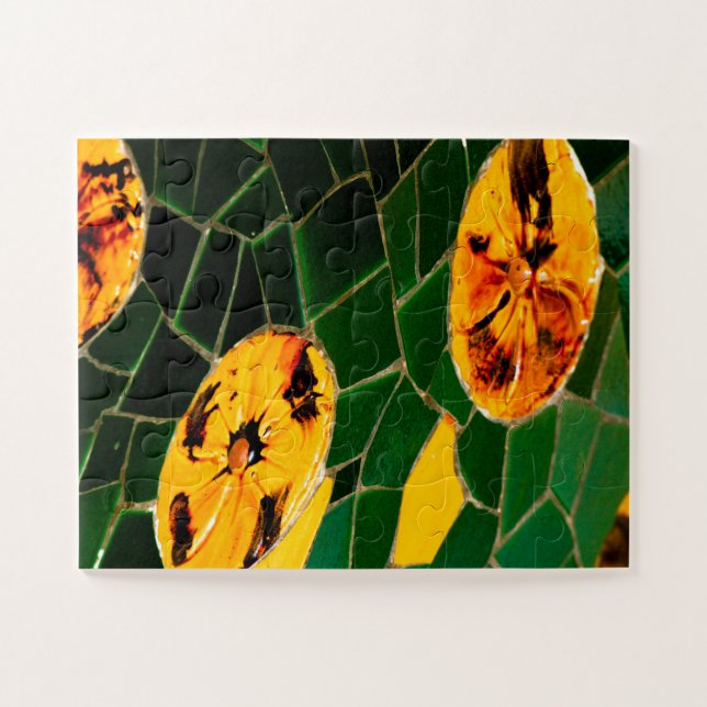 Puzzle Flor amarilla y verde (Horizontal)