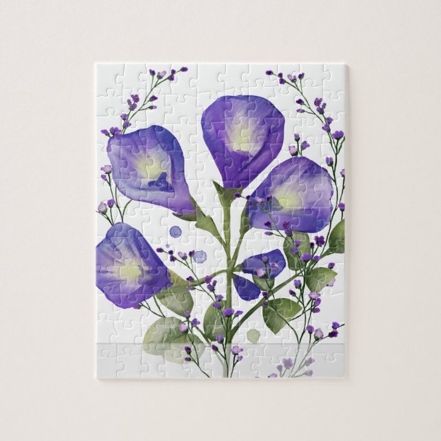 Puzzle Flor Azul (Vertical)