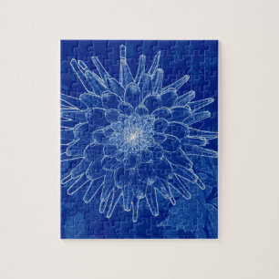 Puzzle flor azul