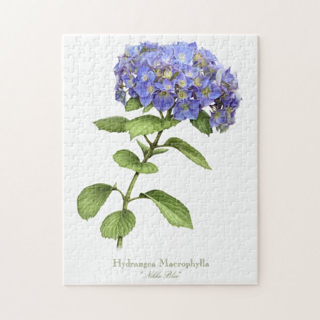 Puzzle Flor azul de hidrangea (Vertical)